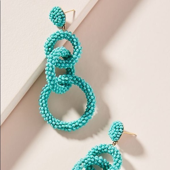 Anthropologie Jewelry - Beaded Turquoise Earrings Anthropologie Jewelry - Beaded Turquoise Earrings